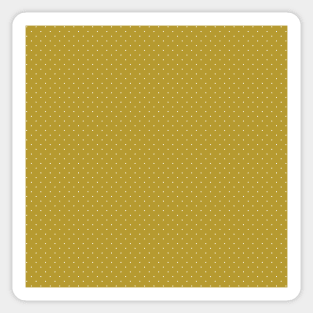 White squares in mustard yellow Sticker